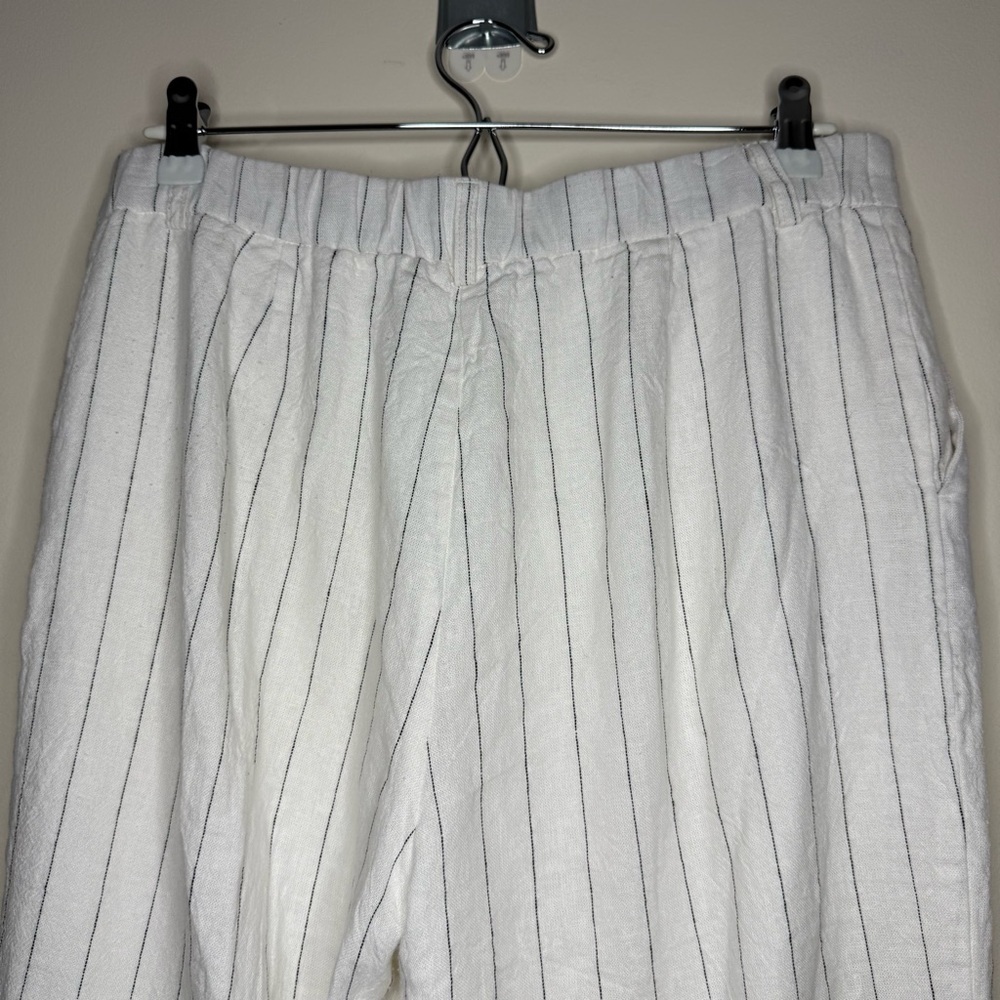 RACHEL ZOE Linen Blend Beachy Boho Vacation Striped Wide Leg Pants Trousers - Picture 7 of 7